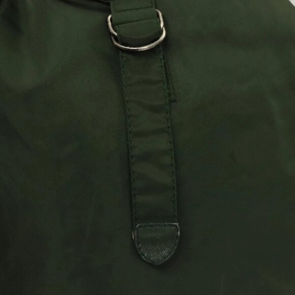 PRADA Backpack Nylon Khaki Silver Auth - Picture 11 of 16